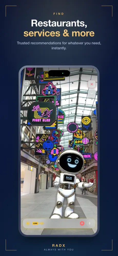 RADX app screen